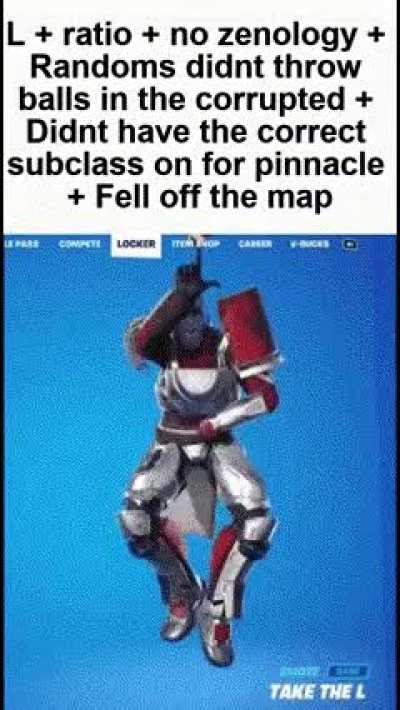 He take the L on us 😔