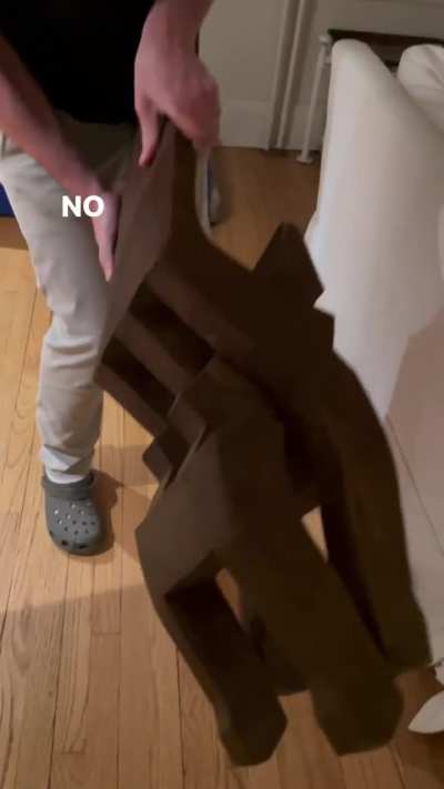 This folding chair comes from the igorot (indigenous, pre-colonial peoples) of the Philippines. Itâs hand carved out of one piece of wood that has never come apart with a unique hinge, lock and fold design.