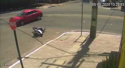 Hit by a car near a manhole