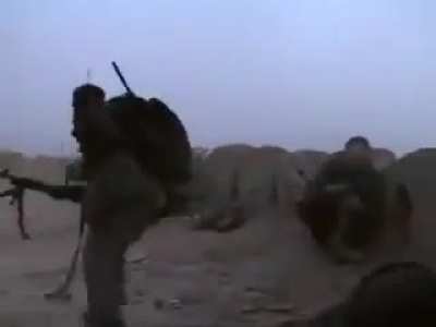 British Special Forces (SAS or SBS) engage Taliban Forces (2001, commentary From source)