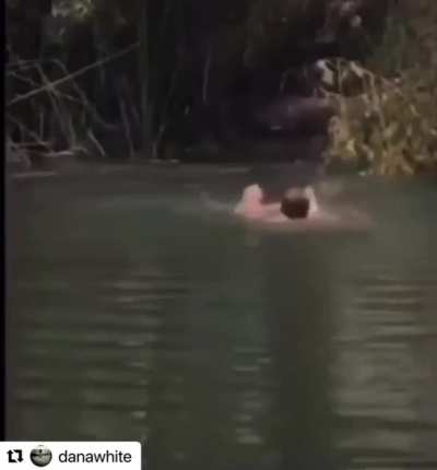 She can’t swim either!
