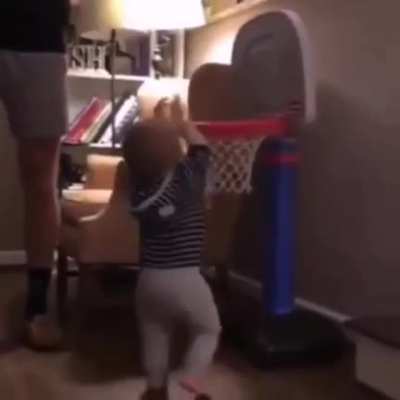Dad is teaching him early