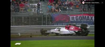 Marcus Ericsson's DRS failure during the 2018 Italian Grand Prix, causing him to crash and roll