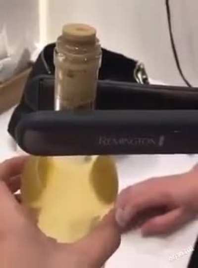 Opening a wine bottle with this method.