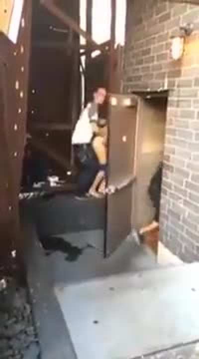 Something you expect to see when you OPEN a door, unexpectedly, not when you close it.