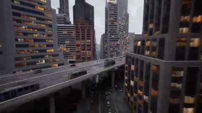 I used Unreal Engine 5 tech demo to re-create Spider-Man swinging. Hope Spider-Man 2 looks like this.