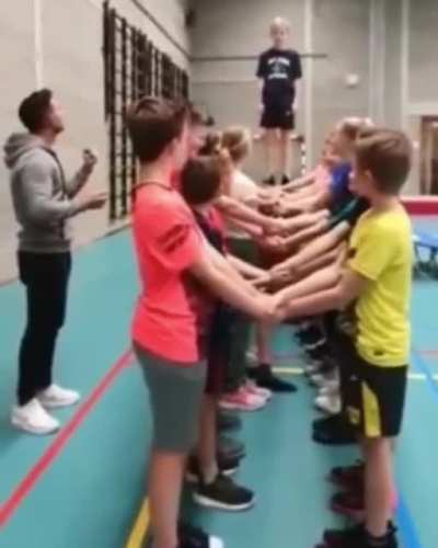 Team building trust fall