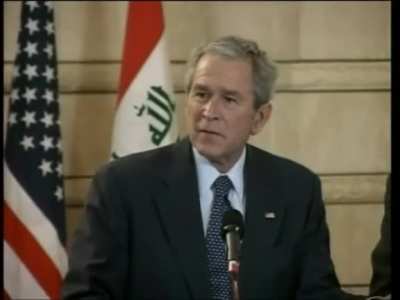 George W. Bush Gets A Shoe Thrown At His Head