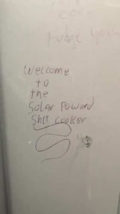 I love bathroom wall humor