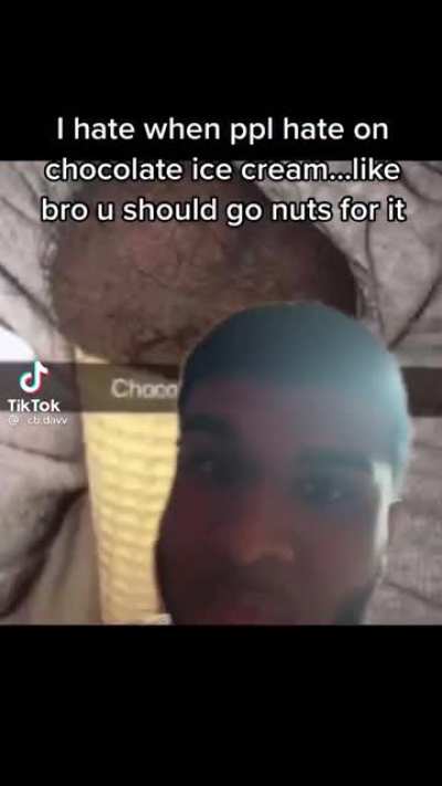CHOCOLATE ICE CREAM WITH NUTS