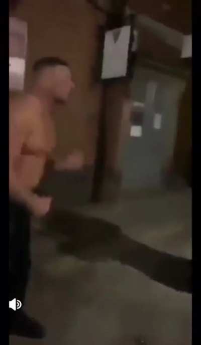 “Big tough” Englishman gets knocked out cold by a mobile phone