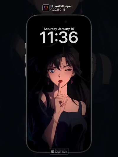 No.20260118🤫 Dark Tone Whisper: Sweet Gesture Live Wallpaper