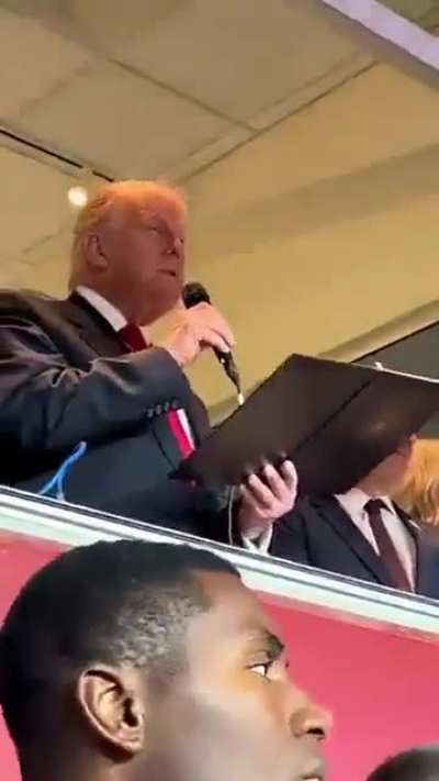 OMG - This is humiliating. The boos were so loud that he couldn’t hear himself speak. And a woman yelled “traitor” right to his face: