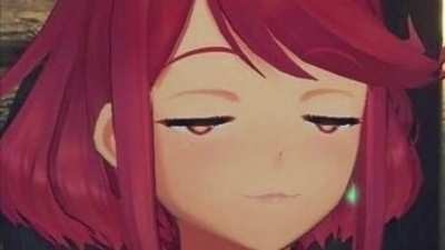 Pyra and Mythra fight over a Nintendo switch