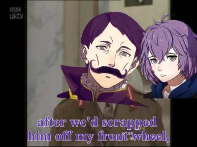 The Count of Varley emphatically tries to console his daughter, Bernadetta, over the tragic disappearance of Professor Byleth (circa. 1180)