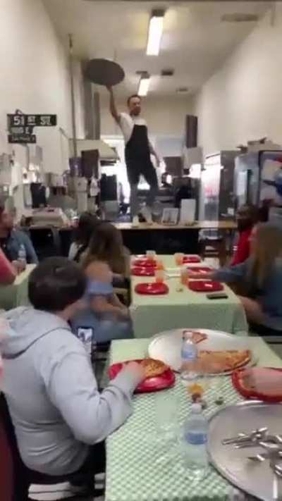 Who ordered the large pepperoni?