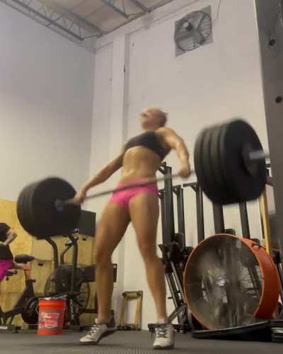 Halei Jo Fuller shows off her lifting skills