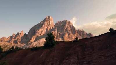 Epic sunset in the Dolomites