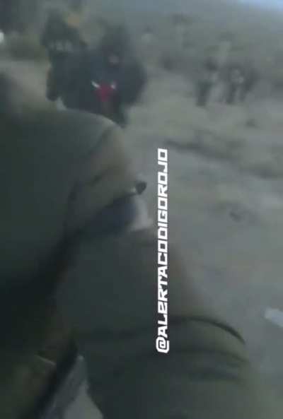 Operativa MZ with 7 captured CJNG sicarios in the Zacatecas desert after raiding their camp