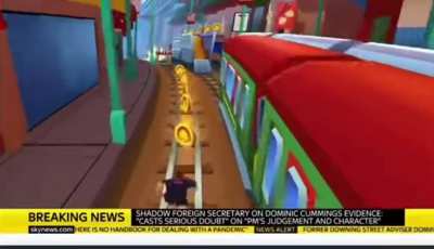Matt Hancock plays Subway surfers!