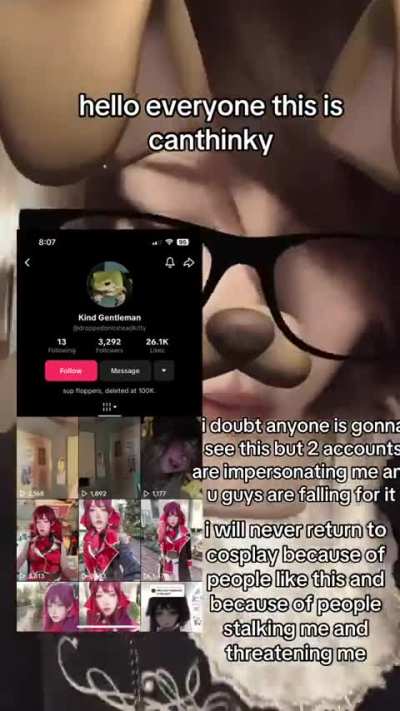 No more cosplay😞