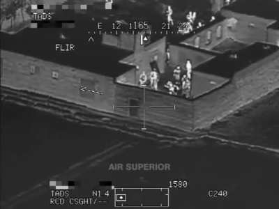 [Modern] US Special Operations Troops clearing a compound exchange fire at point blank range with an enemy fighter, then kill him and manually detonate his body with C4