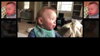 Father records his son making baby noises and arranged it into “Thunderstruck” by AC/DC