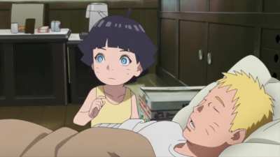 Boruto wakes up Naruto with a bit too much force