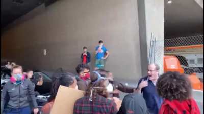 Black Lives Matter mob blocks I-90, proceeds to corner and choke out an old man late for a medical appointment