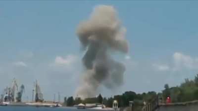 Reportedly a Storm Shadow missile strike on a part of Russian occupied Berdyansk earlier today