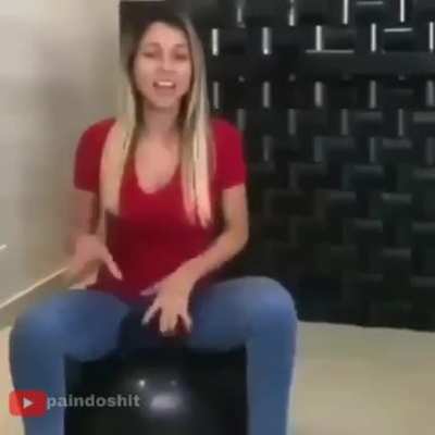A fitness ball