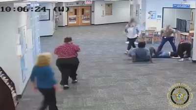Highschool student beats down teacher because she took away his Nintendo Switch