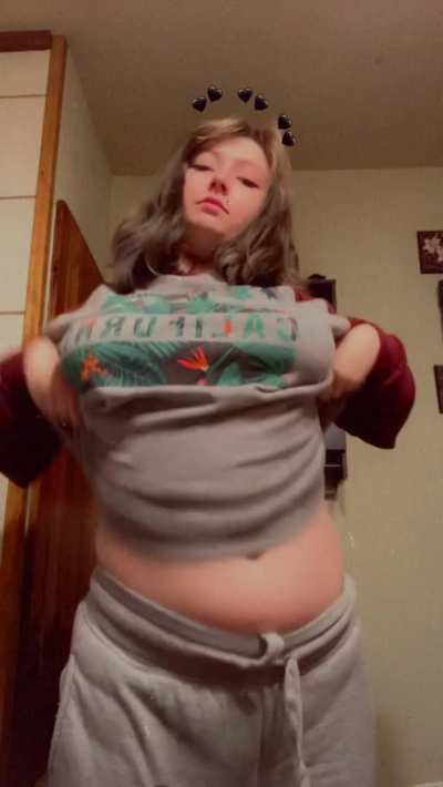 I see baggy sweaters and titty drops in your future 😜