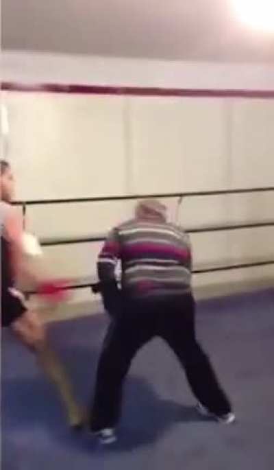 Grandpa vs a young man