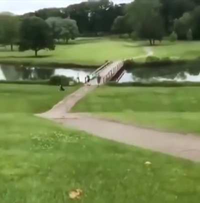 And the winner of a wet golf bag...this guy ( xpost r/GIFtedIndividuals )