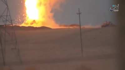 Abrams tank gets ammo-rack detonated by ATGM fired by ISIS.