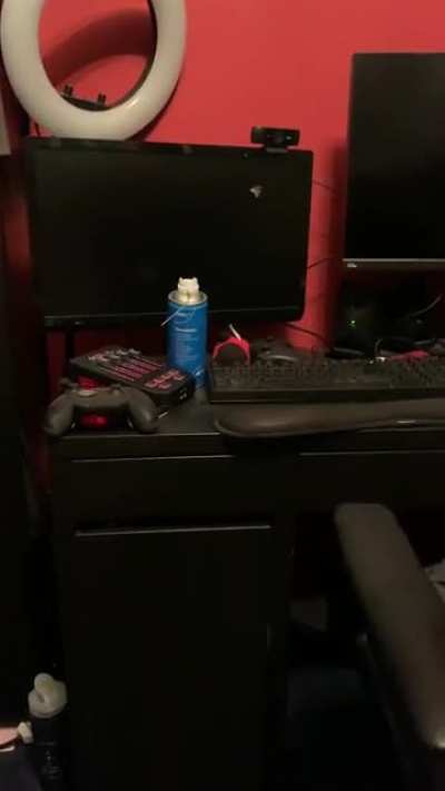 Didn’t want to swat at the moth while it was on the monitor
