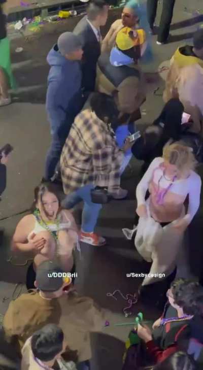 Tits for beads at Mardi Gras!