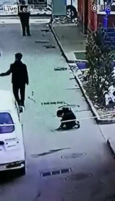 Man launches himself into another reality.