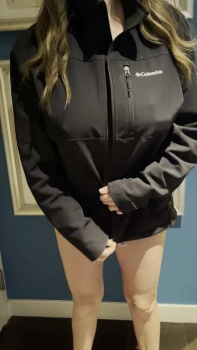 My favorite jacket to go braless in (reveal)