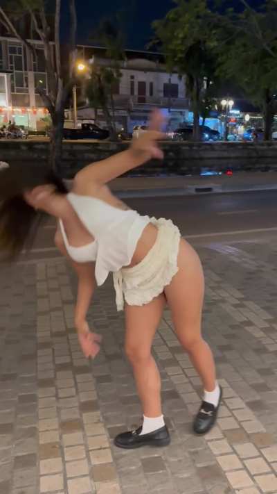 Dared to do a cartwheel with a skirt on