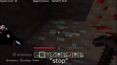 He had them on a moment