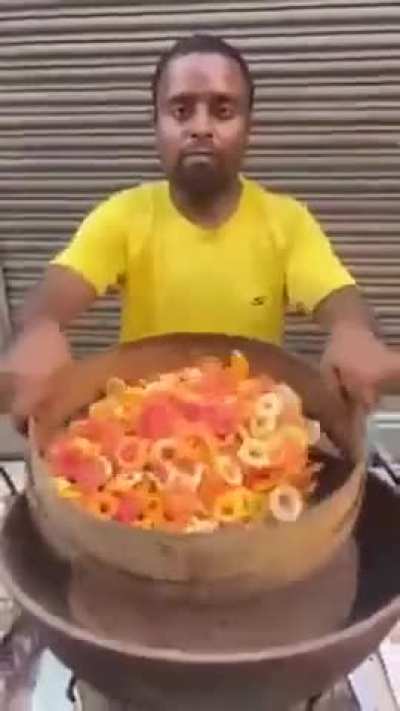 Frying food in salt