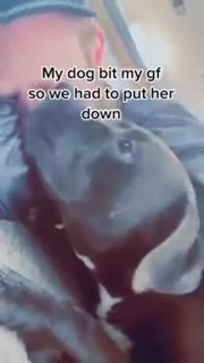 He had to put her down