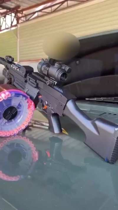 Shooting demo of my M249 dart blaster project
