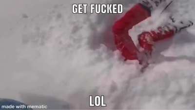 stupid nerd get buried in snow🤣🤣🤣🤣