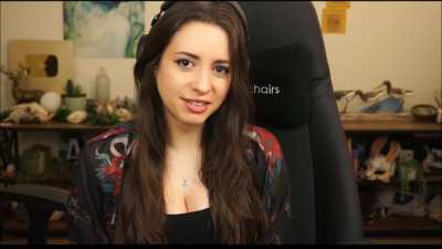 Her cleavage from yesterday's stream