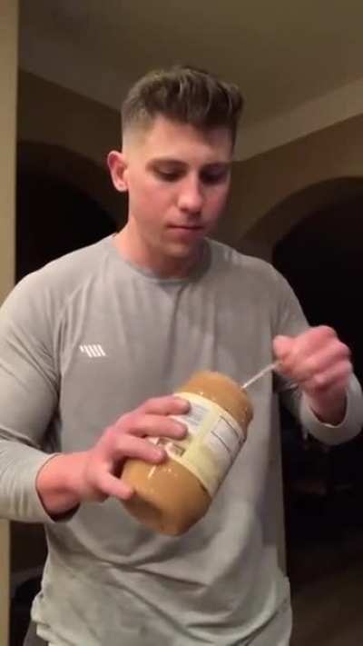 His cheeks become very swellon when he eats peanut butter