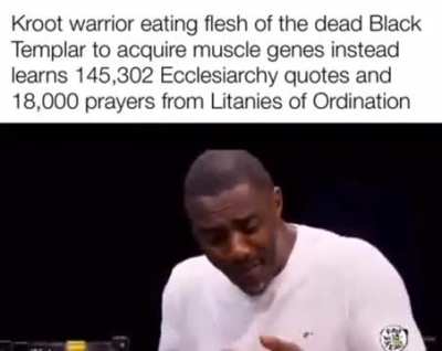 This is what happens when the kroot tries to eat a black Templar