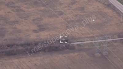 Precision strike on russian Zala UAV crew (Kherson region)